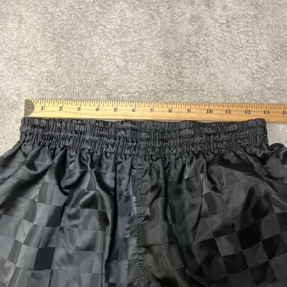 Vintage 90s Shiny Checkered Nylon Soccer Shorts 5